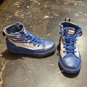 Hunter Kids Blue High-Top Sneakers